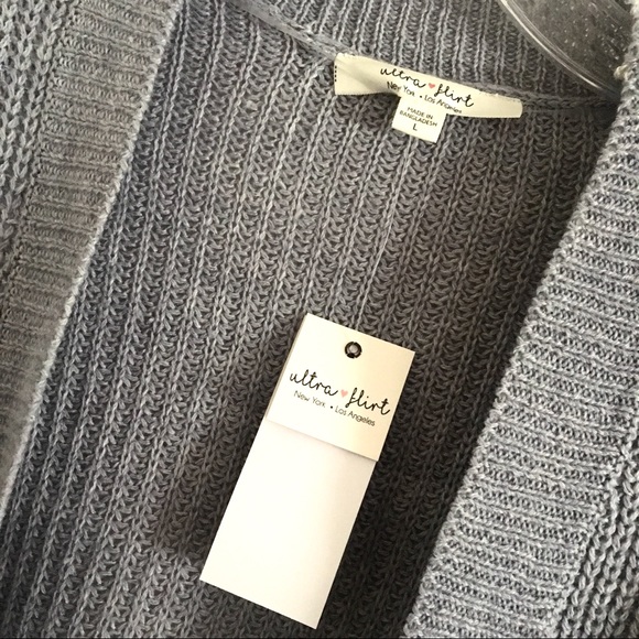 NEW ULTRA FLIRT by Ikeddi Colorblock LONG CARDIGAN - Picture 5 of 8